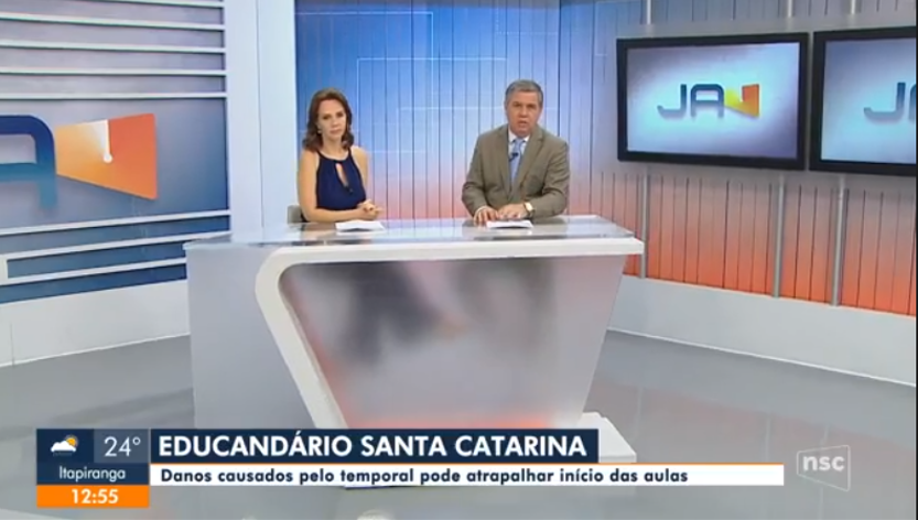 Matéria no Jornal do Almoço da NSC sobre os estragos das Chuvas no  Educandário SC – Educandário Santa Catarina